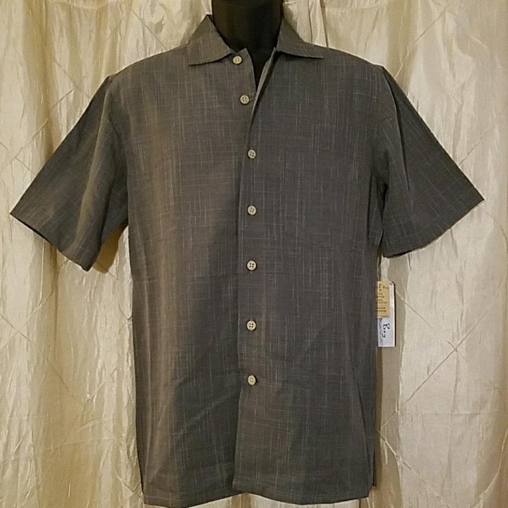 Batik Bay grey button down shirt, size S
